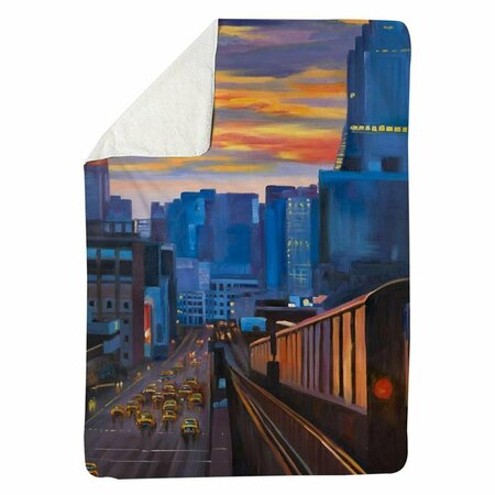 BEGIN HOME DECOR 60 x 80 in. Subway In New-York City-Sherpa Fleece Blanket 5545-6080-CI268